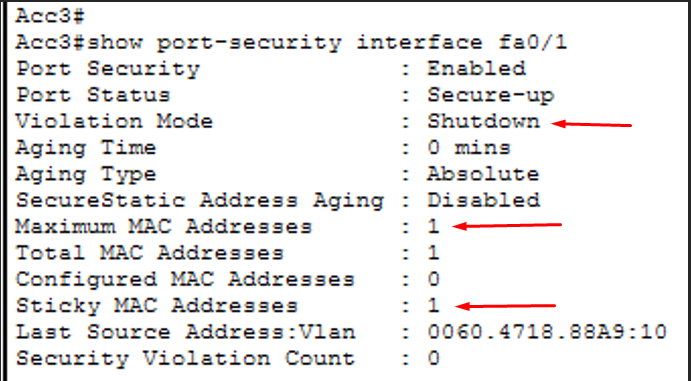 Port Security Acc3