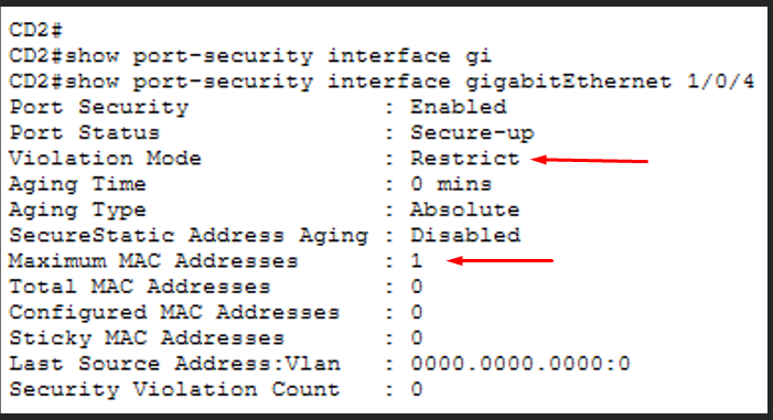 Port Security CD1