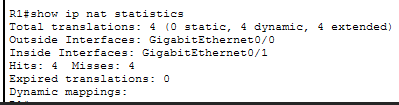 show ip nat statistics