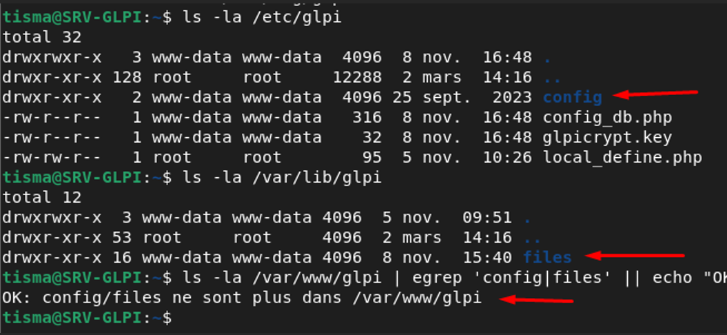 Déplacement dossiers config et données