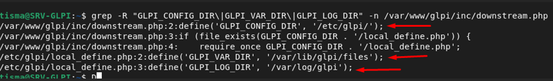 Définition répertoires de données et logs