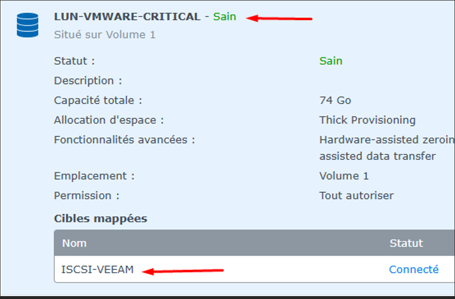 LUN VMware Critical